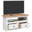 tv-skænk 93 x 49 x 49 cm massivt fyrretræ Panama hvid