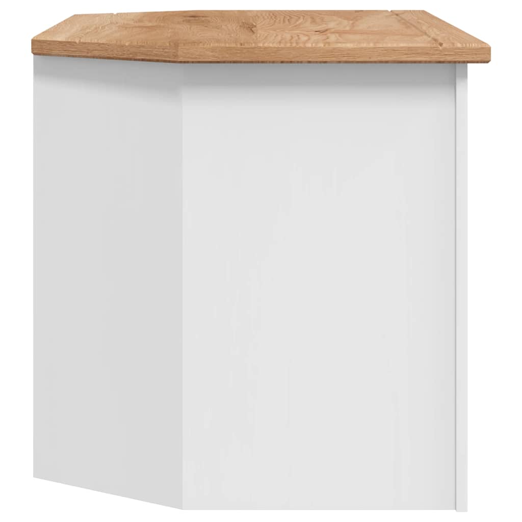 tv-skænk 93 x 49 x 49 cm massivt fyrretræ Panama hvid