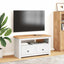 tv-skænk 93 x 49 x 49 cm massivt fyrretræ Panama hvid