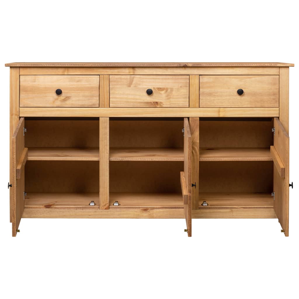 skænk Panama-serien 135x40x80 cm massivt fyrretræ