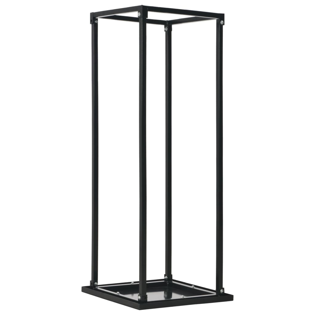 brændestativ med bund 37 x 37 x 113 cm sort stål
