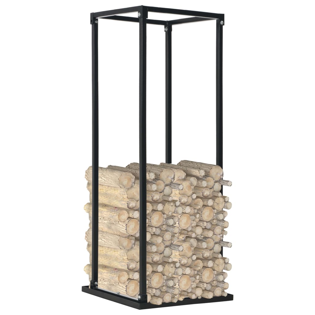 brændestativ med bund 37 x 37 x 113 cm sort stål