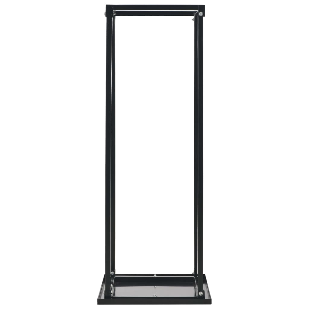 brændestativ med bund 37 x 37 x 113 cm sort stål