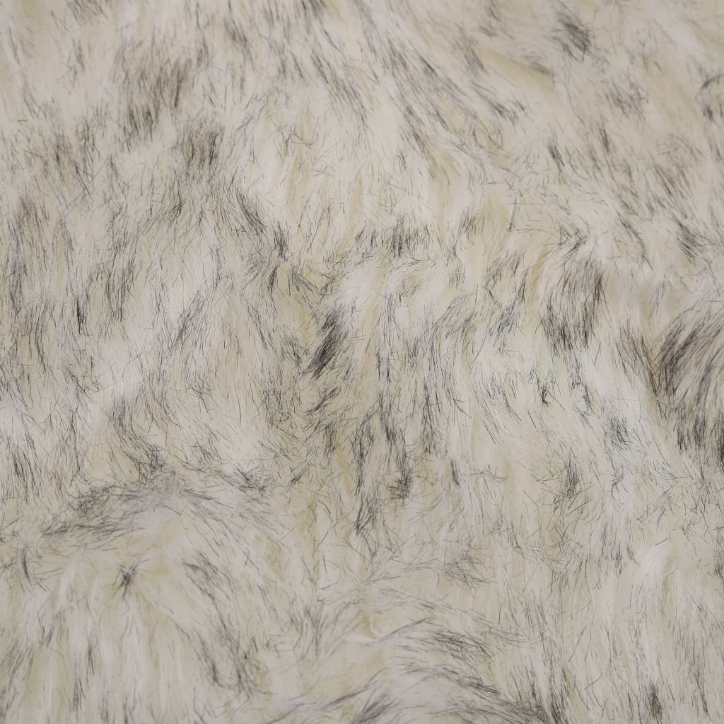 tæppe 60 x 90 cm kunstigt fåreskind melange-grå