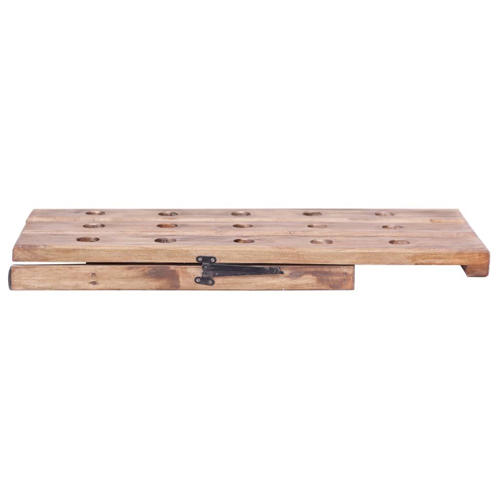 vinreol til 15 flasker 26x50x70 cm massivt mahognitræ