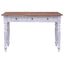 skrivebord med skuffer 117x57x75 cm massivt mahognitræ hvid