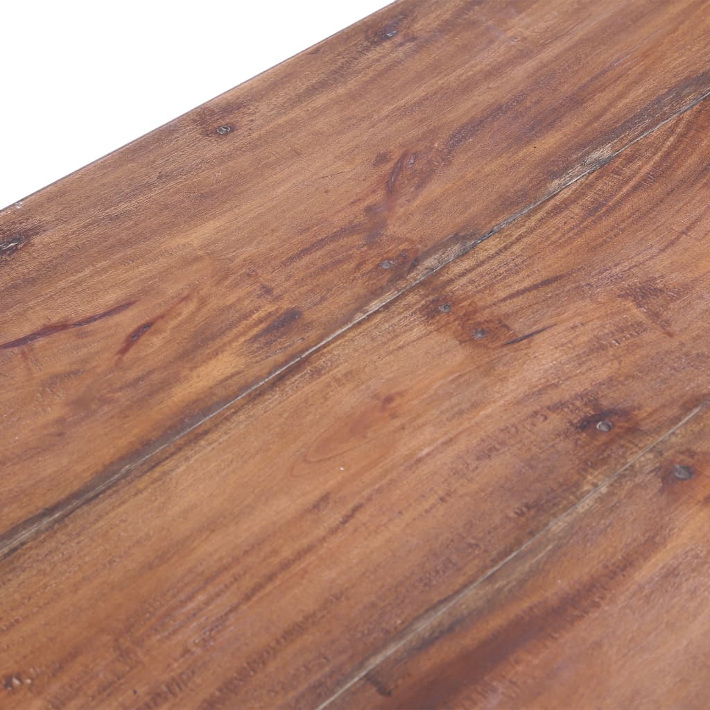 skrivebord med skuffer 117x57x75 cm massivt mahognitræ hvid