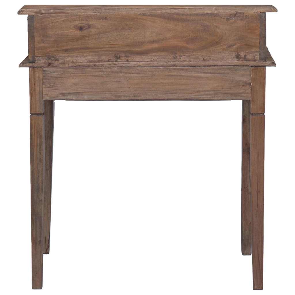 skrivebord med skuffer 90x50x101 cm massivt mahognitræ