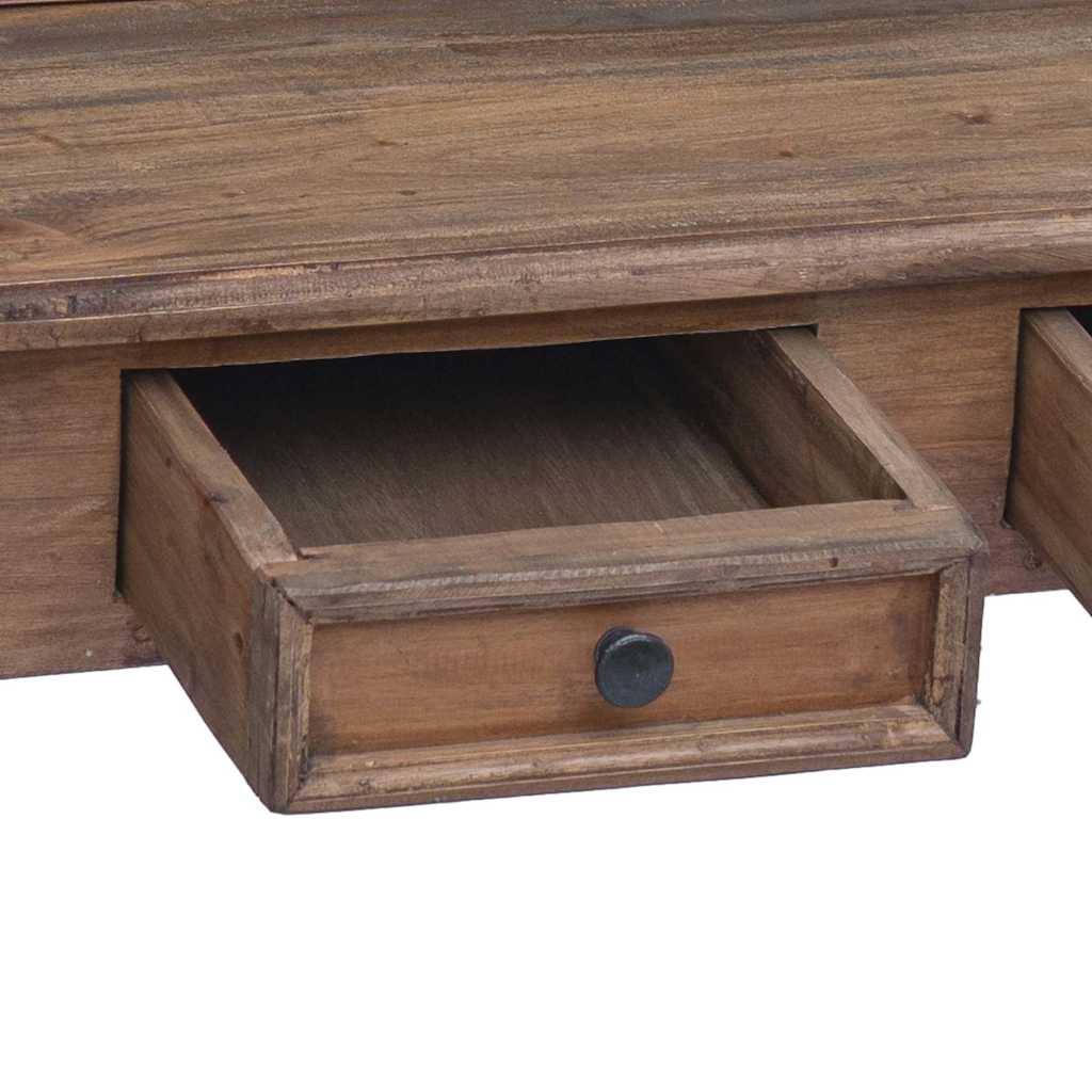 skrivebord med skuffer 90x50x101 cm massivt mahognitræ