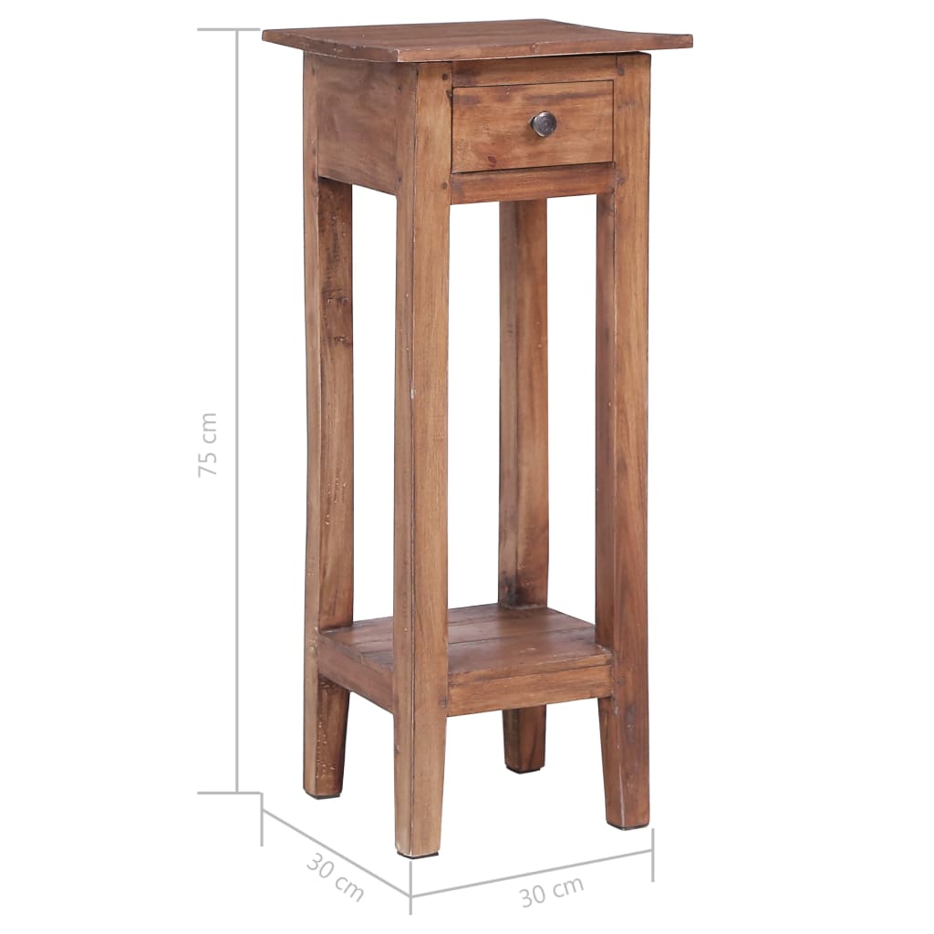 plantebord 30x30x75 cm massivt mahognitræ