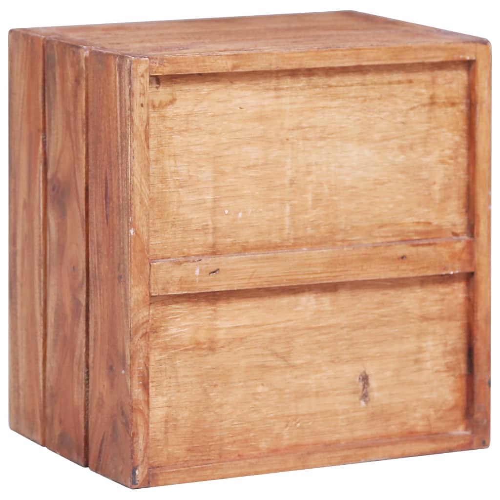 sengeskab m. 3 skuffer 35x25x35 cm massivt mahognitræ