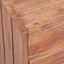 sengeskab m. 3 skuffer 35x25x35 cm massivt mahognitræ