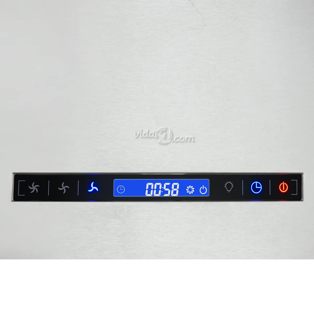 hængende ø-emhætte med touchsensor LCD 37 cm rustfrit stål