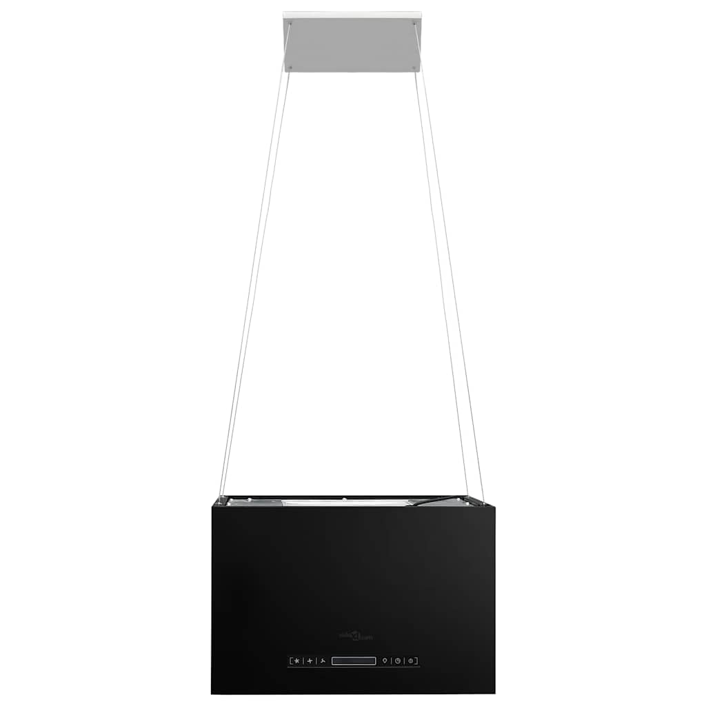 hængende ø-emhætte med touchsensor LCD 55 cm pulverlakeret stål