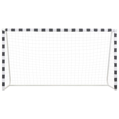 fodboldmål 300 x 160 x 90 cm metal sort og hvid
