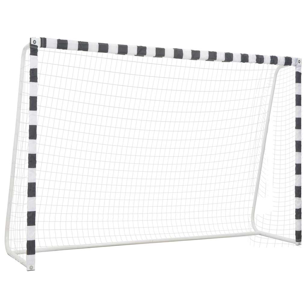 fodboldmål 300 x 200 x 90 cm metal sort og hvid