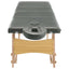 massagebord med 4 zoner træstel 186x68 cm antracitgrå