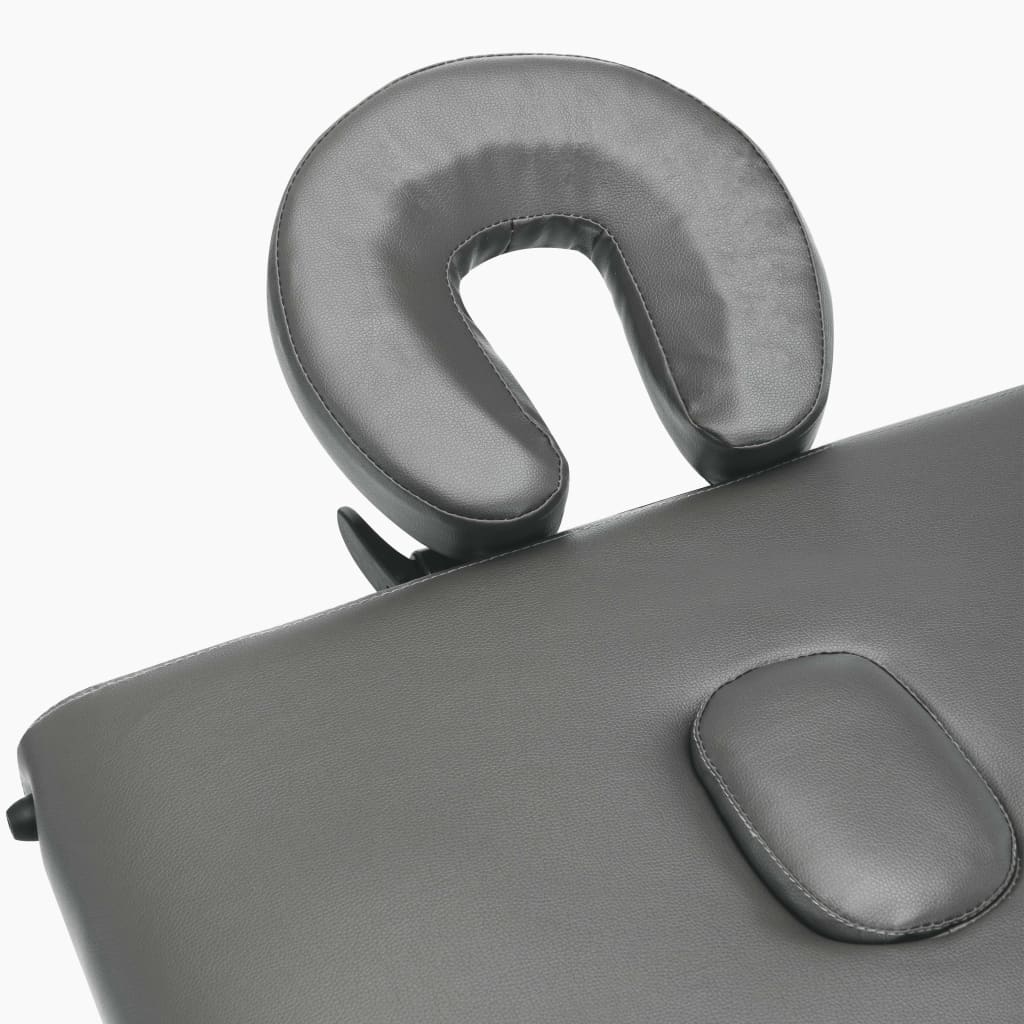 massagebord med 4 zoner træstel 186x68 cm antracitgrå