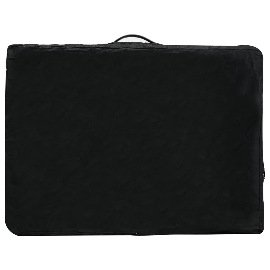 massagebord med 2 zoner aluminiumsstel 186x68 cm antracitgrå