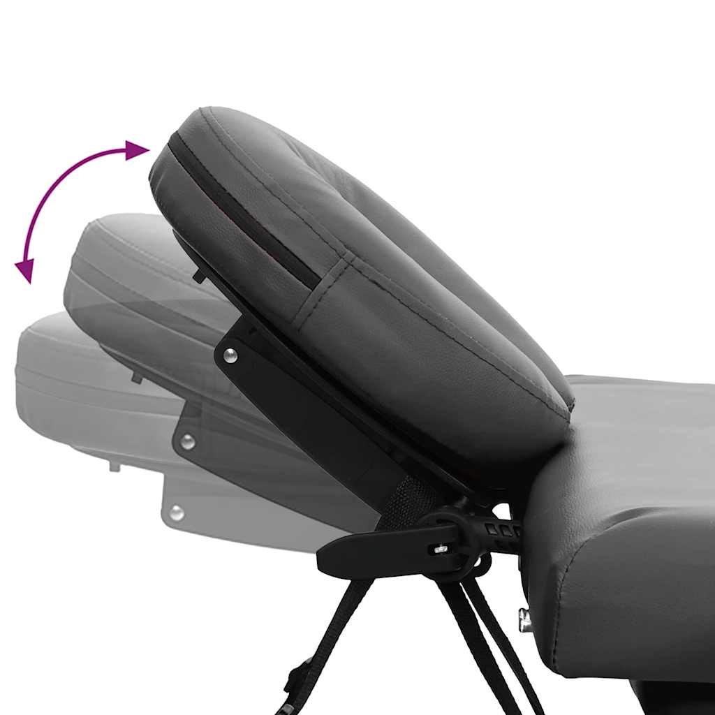 massagebord med 4 zoner aluminiumsstel 186 x 68 cm antracitgrå