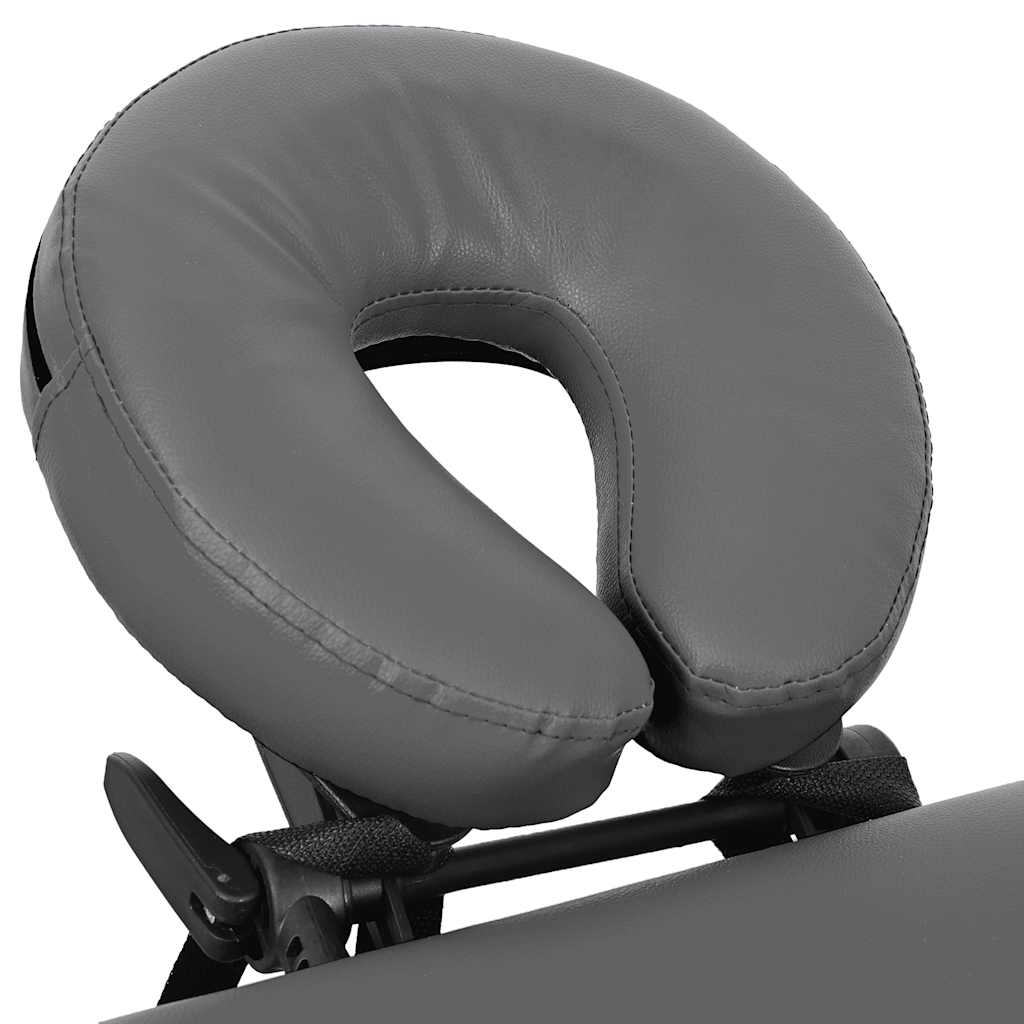 massagebord med 4 zoner aluminiumsstel 186 x 68 cm antracitgrå