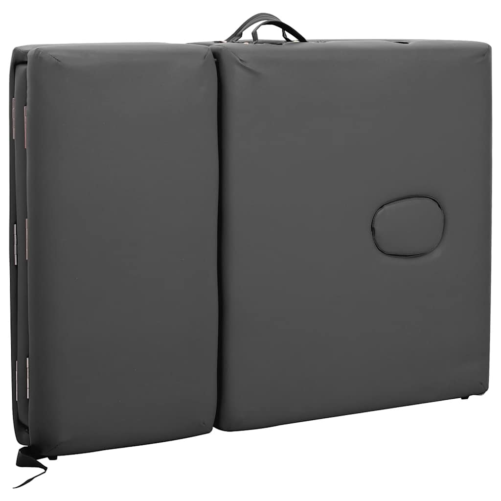 massagebord med 4 zoner aluminiumsstel 186 x 68 cm antracitgrå