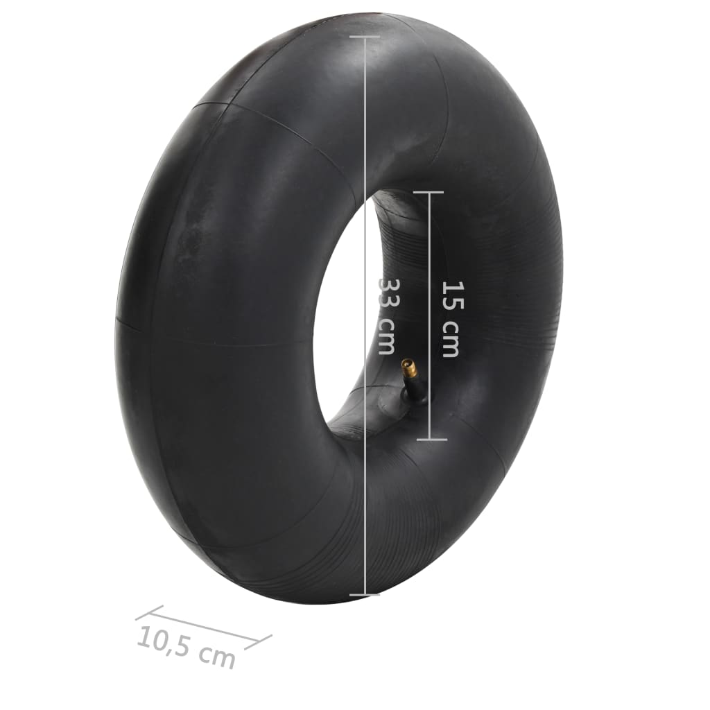 indvendige slanger til trillebør 2 stk. 15 x 6.00-6 gummi