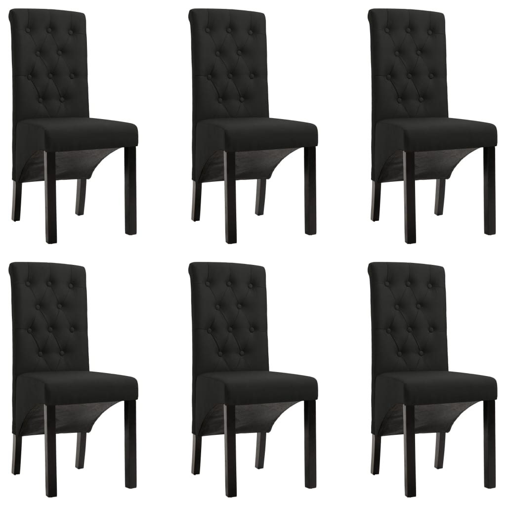 spisebordsstole 6 stk. stof sort