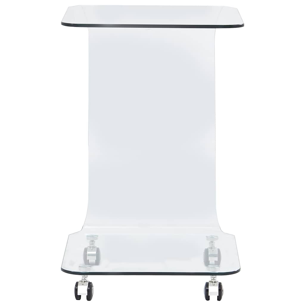 sofabord 45 x 40 x 63 cm hærdet glas transparent