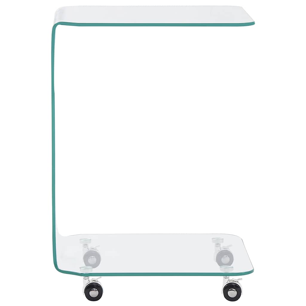 sofabord 45 x 40 x 63 cm hærdet glas transparent