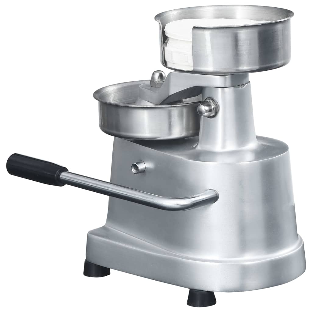 hamburgerpresser med 500 mellemlægningspapirer 10 cm aluminium