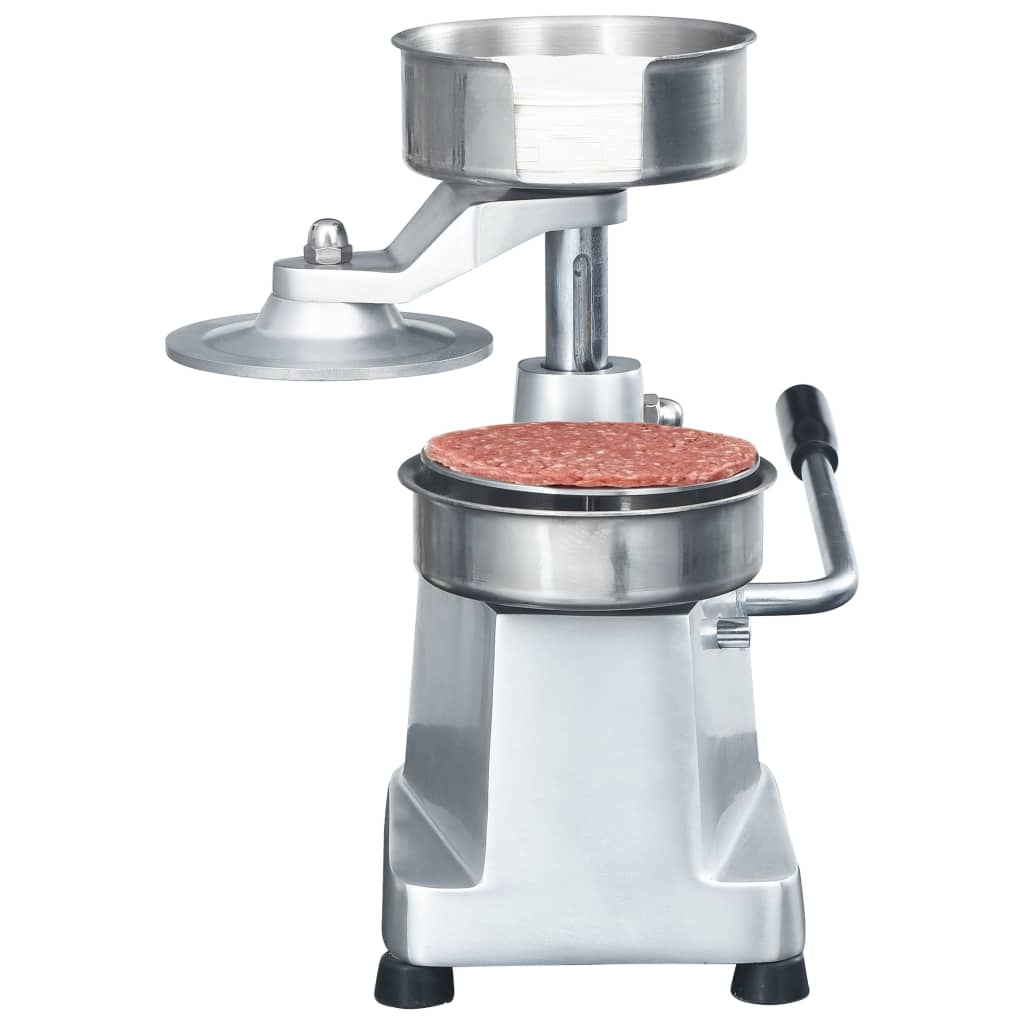 hamburgerpresser med 500 mellemlægningspapirer 10 cm aluminium