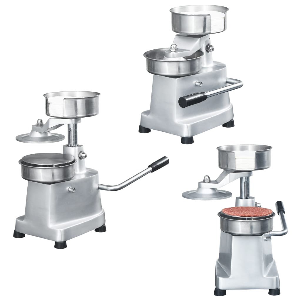 hamburgerpresser med 500 mellemlægningspapirer 13 cm aluminium
