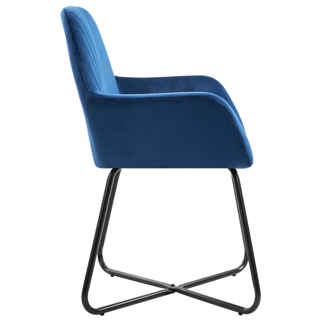 spisebordsstole 4 stk. velour blå