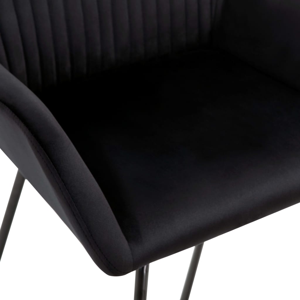 spisebordsstole 6 stk. velour sort
