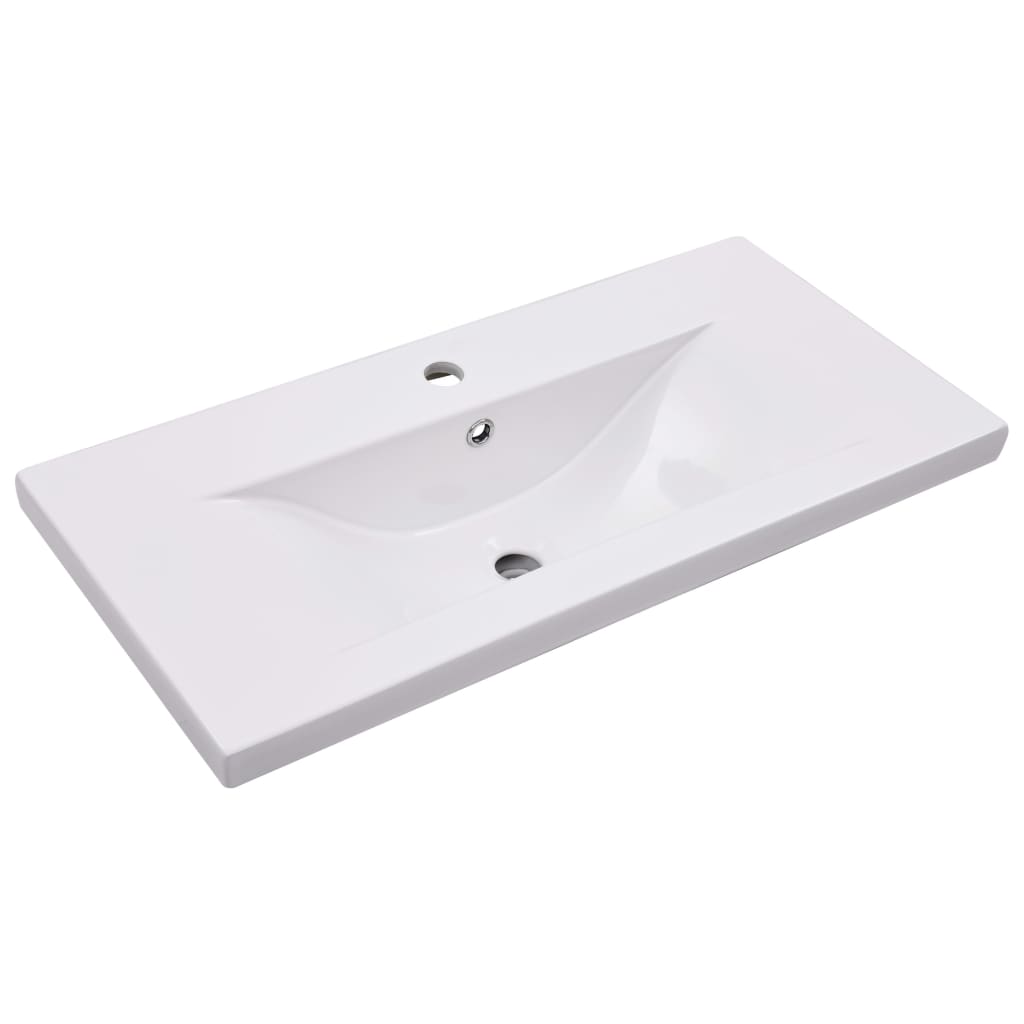 indbygget håndvask 81x39,5x18,5 cm keramisk hvid