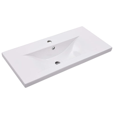indbygget håndvask 81x39,5x18,5 cm keramisk hvid