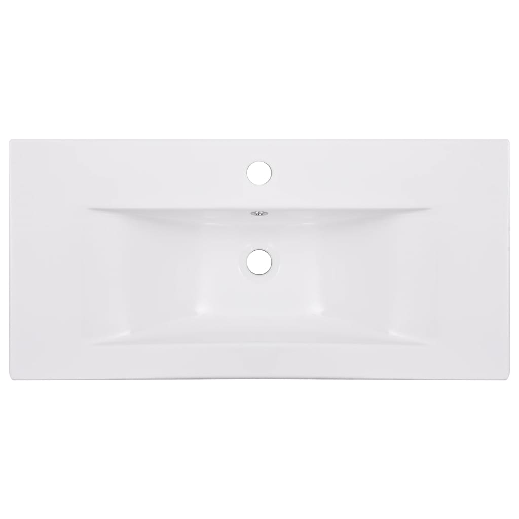 indbygget håndvask 81x39,5x18,5 cm keramisk hvid