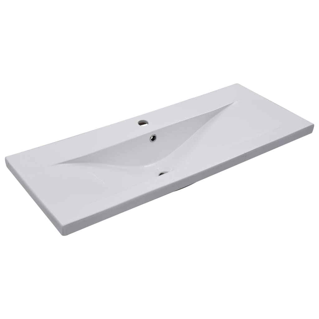 indbygget håndvask 101x39,5x18,5 cm keramisk hvid