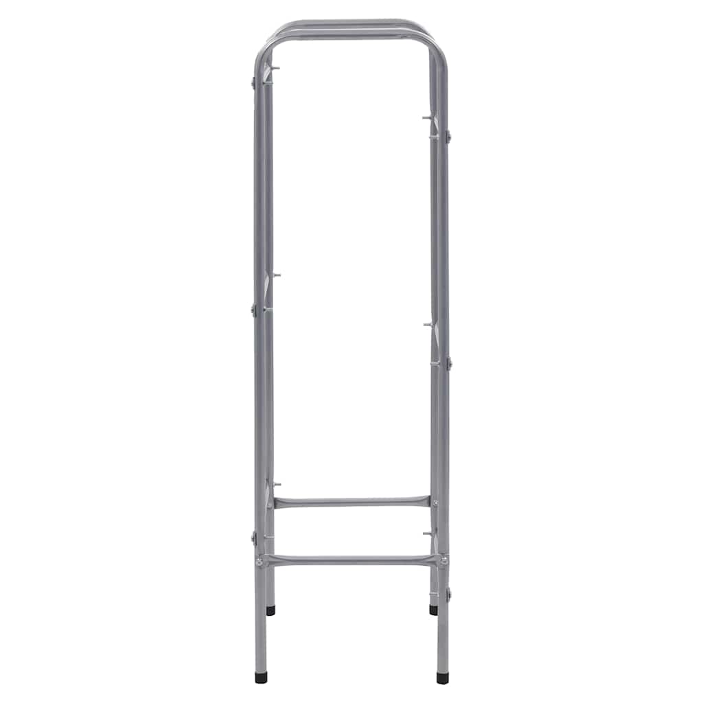 opbevaringsstativ til 3 kasser 50x33x116 cm stål sølvfarvet