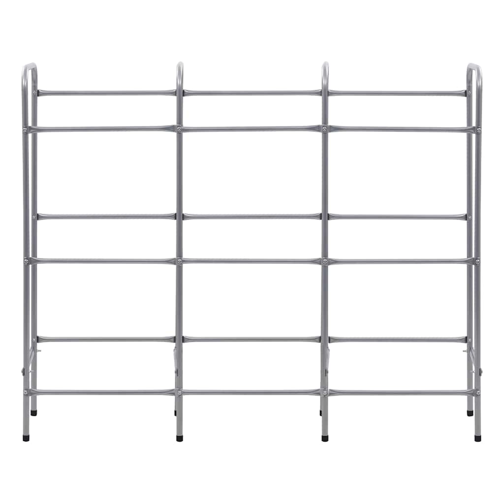 opbevaringsstativ til 9 kasser 145x33x116 cm stål sølvfarvet