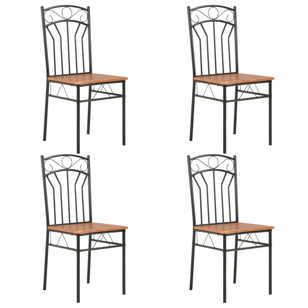 spisebordsstole 4 stk. MDF brun