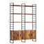 bogreol i 4 niveauer 124x30x180 cm massivt genbrugstræ