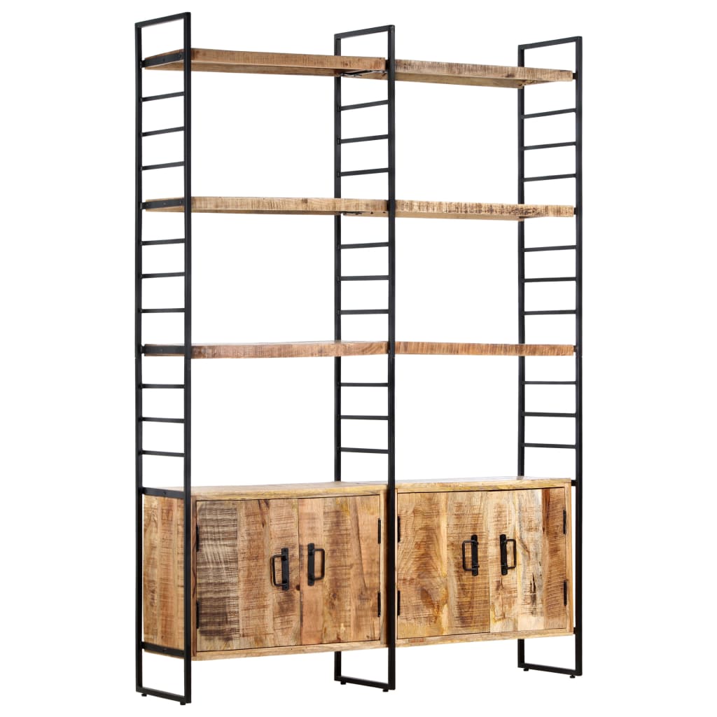 bogreol i 4 niveauer 124 x 30 x 180 cm ru mangotræ
