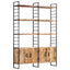 bogreol i 4 niveauer 124 x 30 x 180 cm ru mangotræ