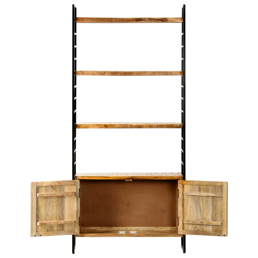 bogreol i 4 niveauer 80 x 30 x 180 cm ru mangotræ