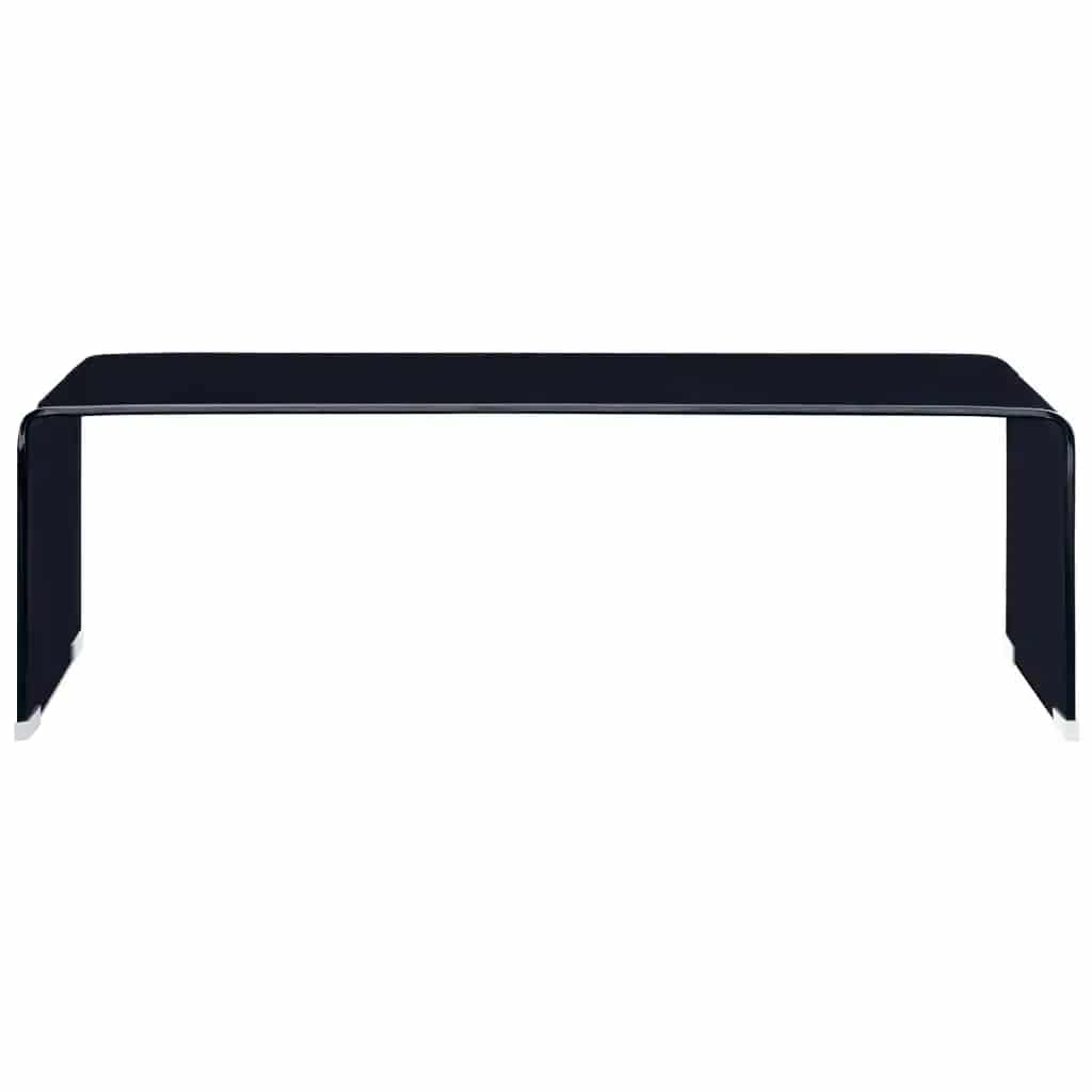 sofabord 98 x 45 x 31 cm hærdet glas sort