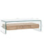 sofabord 98 x 45 x 31 cm hærdet glas transparent