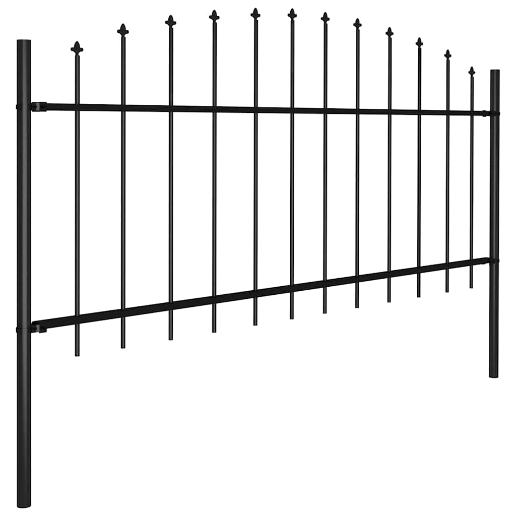 havehegn med spydtop stål 1673x75 cm sort