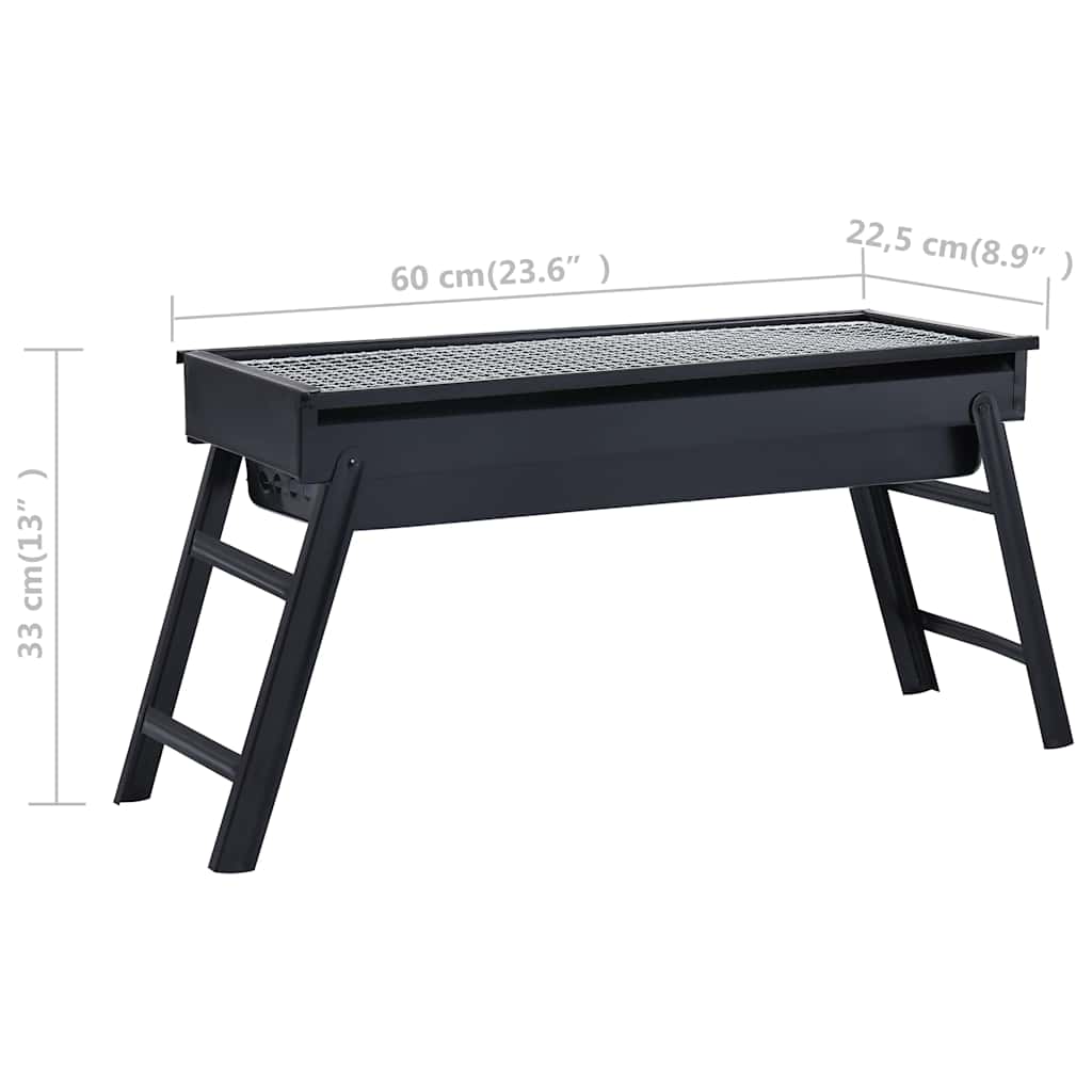 bærbar campinggrill 60x22,5x33 cm
